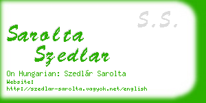 sarolta szedlar business card